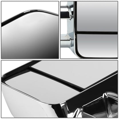 2007-2012 Chevrolet Silverado Towing Mirrors - Manual Chrome Pair
