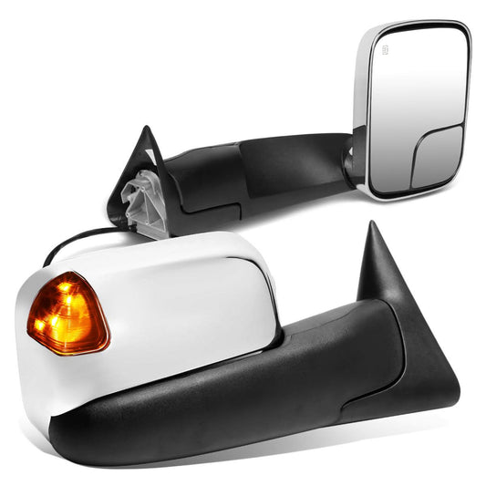 98-02 Dodge Ram 1500 2500 3500 Powered Heated LED Towing Mirrors Pair