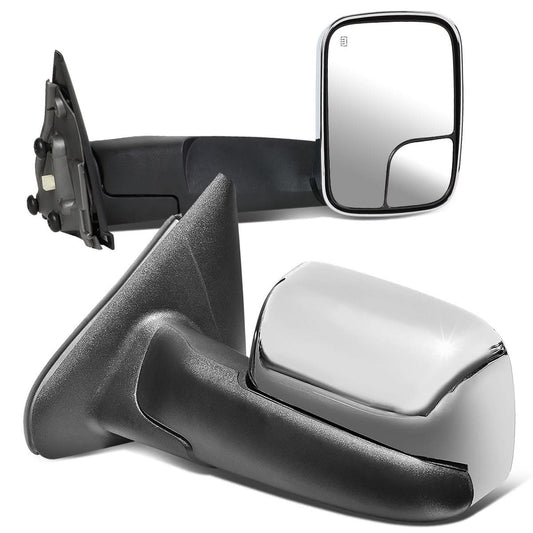 02-09 Dodge Ram Towing Mirrors Pair Powered Heated Chrome