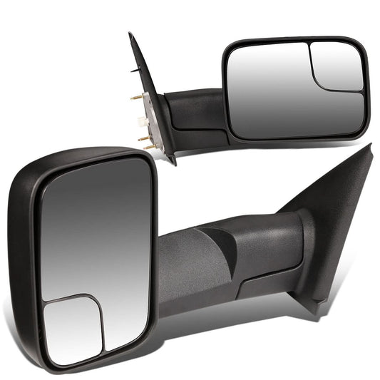 02-08 Dodge Ram 1500 / 03-09 Ram 2500 3500 Manual Towing Mirrors - Black