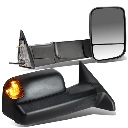 09-16 Dodge Ram Powered Heated LED Towing Mirrors - Black