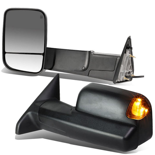 09-16 Dodge Ram Powered Heated LED Towing Mirrors - Black