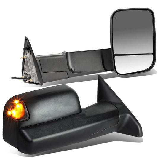 09-16 Dodge Ram Powered Heated LED Smoke Towing Mirrors - Pair