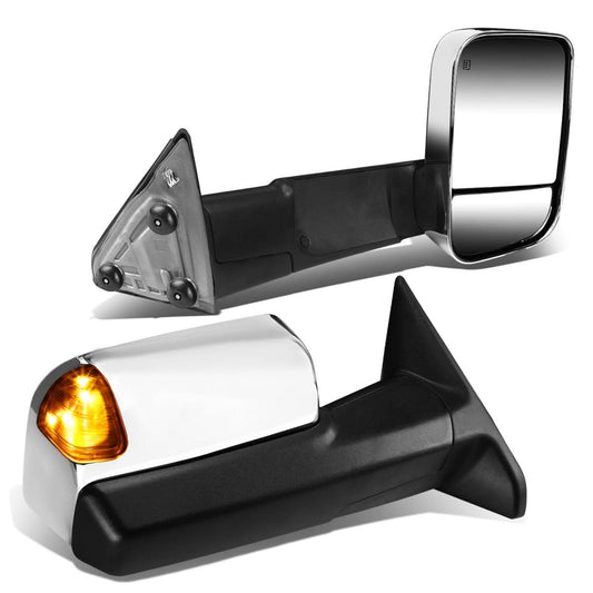 09-16 Dodge Ram Powered Heated Towing Mirrors w/ LED Signal Chrome