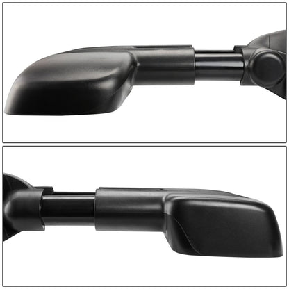 88-02 Chevrolet C/K 1500/2500/3500 Manual Towing Mirrors Black Pair