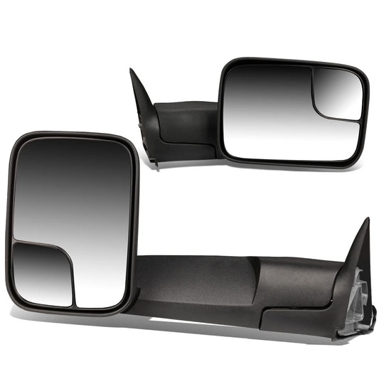 94-97 Dodge Ram 1500/2500/3500 Power Towing Mirror Pair - Black