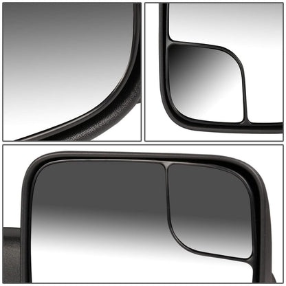94-97 Dodge Ram 1500/2500/3500 Power Towing Mirror Pair - Black
