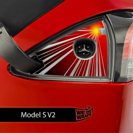 Launche Performance Mode Tesla Charge Port Wrap | Model S