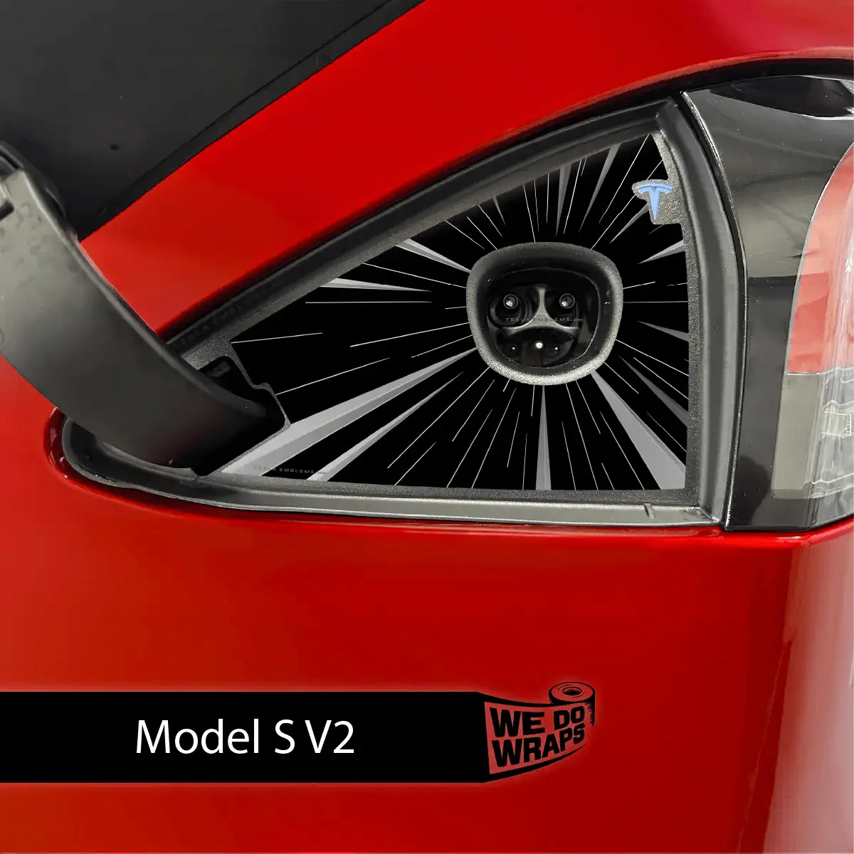Ludicrous Performance Mode Tesla Charge Port Wrap | Model S