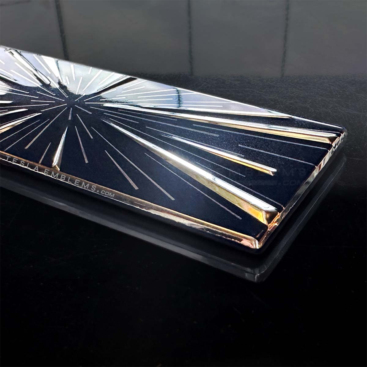 Ludicrous Performance Mode Badge | Embossed Metal Rear Trunk Badging