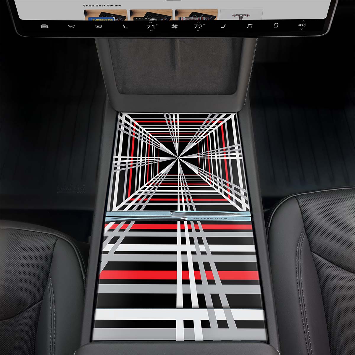 Tesla Plaid | Tesla Center Console Wrap Kit | Model Y 2026