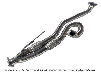 Tsudo Quad Tip Catback J-Pipe Exhaust Acura TL Type-S SE 2007-2008