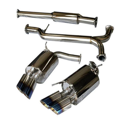 Tsudo Burnt Quad Tips Catback Exhaust Acura TL Type-S SE 2007-2008