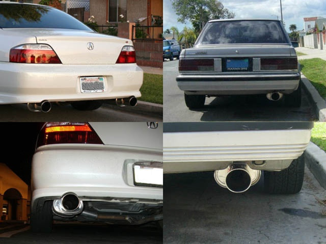 Tsudo Performance Universal SP2 Muffler 2.5" Inlet 4.5" Tip Exhaust