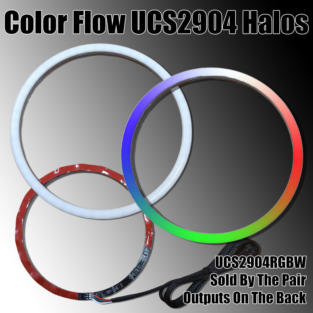Color Flow Round Halos - Diffused UCS2904 RGBW
