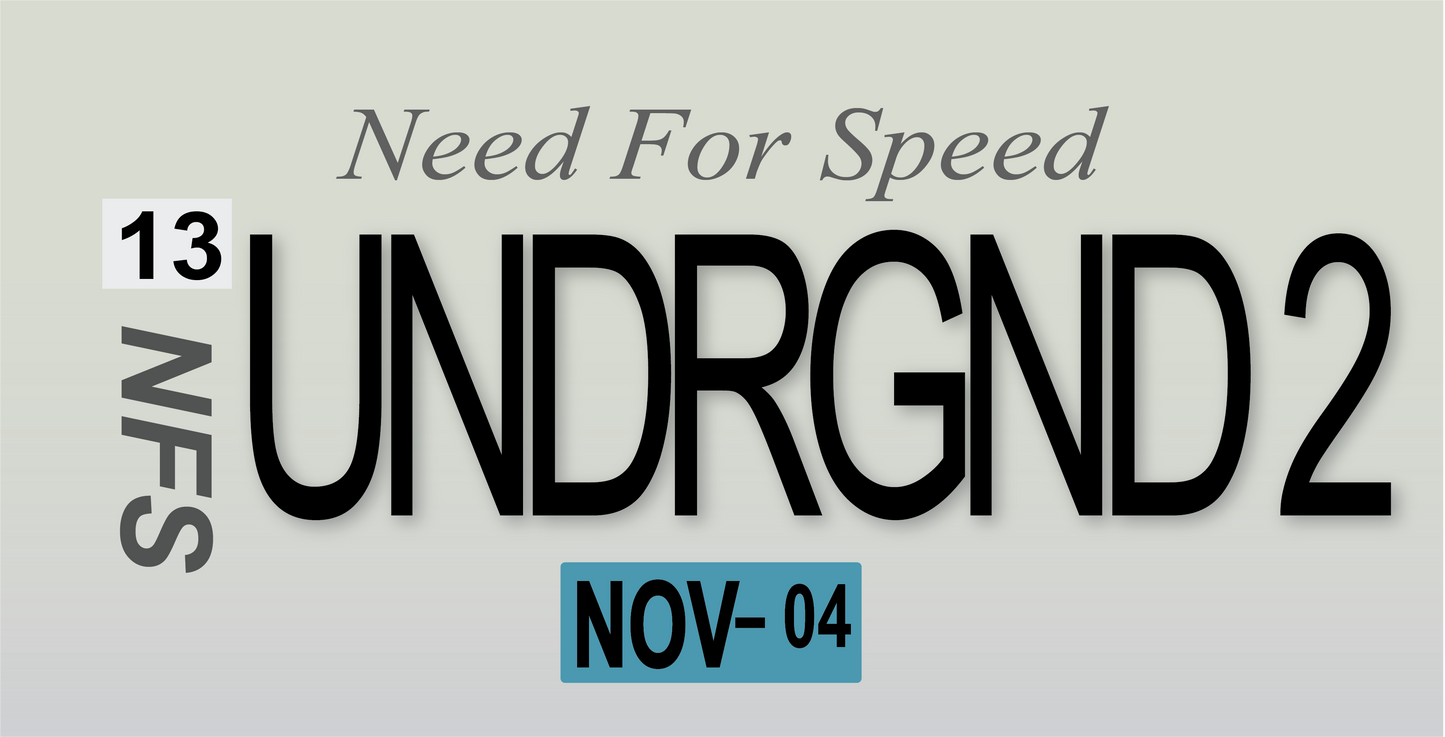 Need For Speed Replica Plates