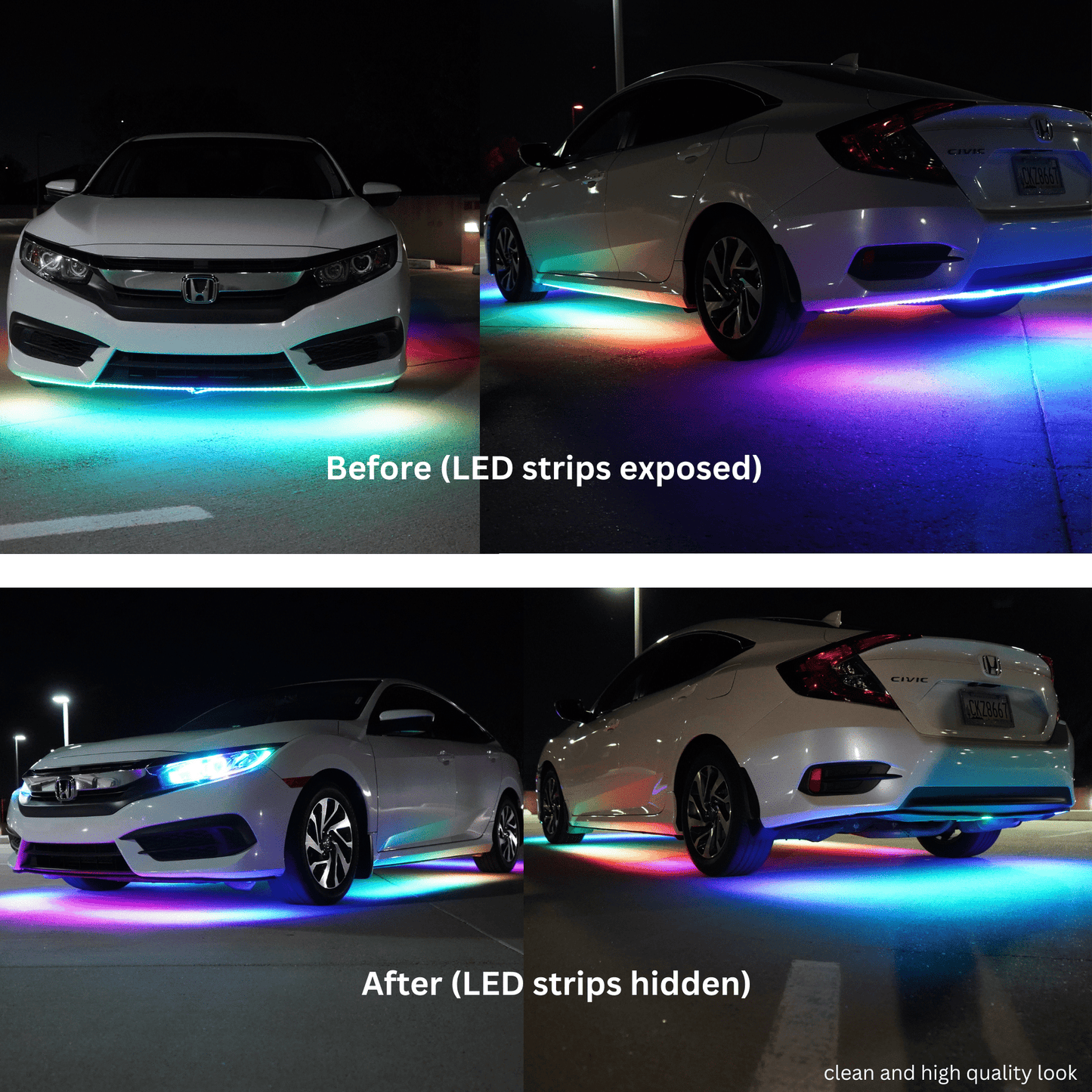 Underglow Strip Hiding Kit
