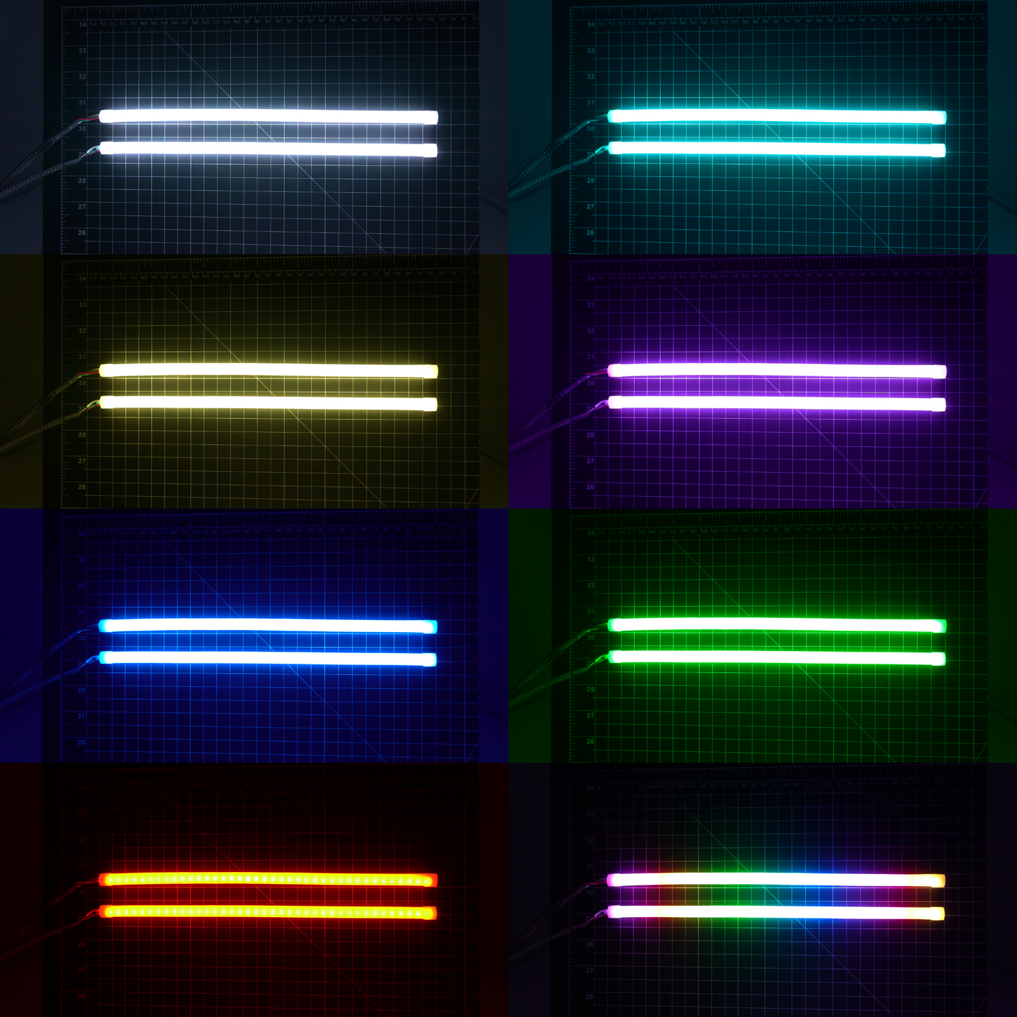 Universal Flexible DRL Tube Diffused Strips | Multicolor