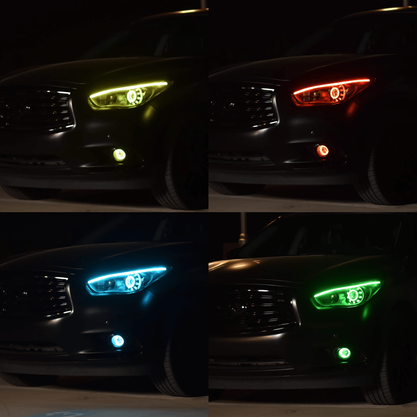 Universal Flexible DRL Tube Diffused Strips | Multicolor