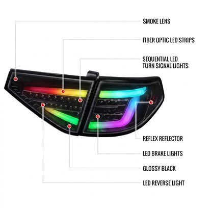 NTXGLOW RGB tail lights (2008 - 2014 Subaru wrx / sti HATCH)