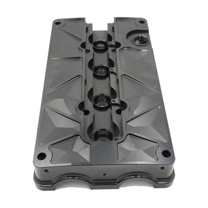 Billet B Series Vented Valve Cover Baffle B16 B18 AN10 For Honda Acura DOHC Vtec