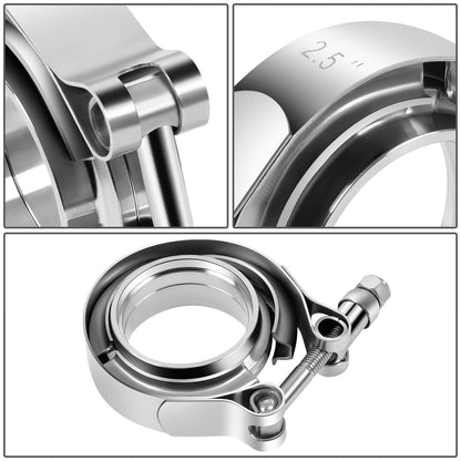 2.5" V-Band Clamp & Flange Set Stainless Steel Exhaust