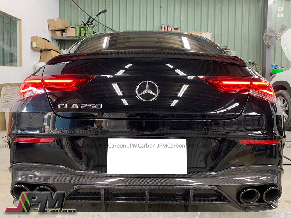 [JPMCarbon] V Style Carbon Fiber Trunk Spoiler Fits For 2020-2025 Mercedes-Benz W118 CLA-Class Sedan Only
