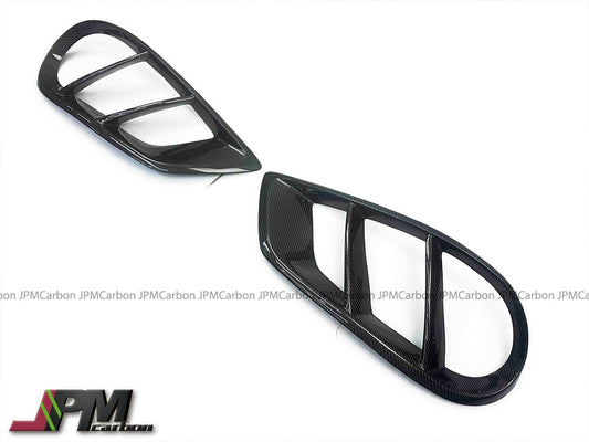 [JPMCarbon] Carbon Fiber Front Bumper Vent Add-on Covers Fits For 2015-2018 Mercedes-Benz W205 Pre-facelift C-Class w/  AMG Sport Package