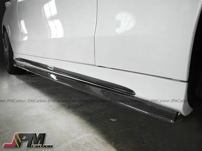 [JPMCarbon] R1 Style Carbon Fiber Side Skirt Add-on Lips for Fits For 2015-2020 Mercedes-Benz W205 C-Class with AMG Sport Package & C63 AMG Only