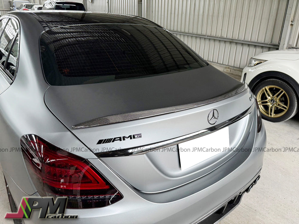[JPMCarbon] C63 Style Carbon Fiber Trunk Spoiler Fits For 2015-2021 Mercedes-Benz W205 C-Class Sedan Only