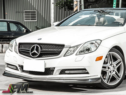 DP Style Carbon Fiber Front Bumper Add-on Lip Fits For 2010-2013 Mercedes-Benz C207 Pre-facelift E-Class with Standard Package Only