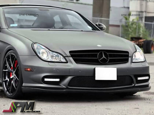 CS Style Carbon Fiber Front Bumper Add-on Lip Fits For 2006-2010 Mercedes-Benz W219 CLS-Class with AMG Sport & CLS55 CLS63 Only