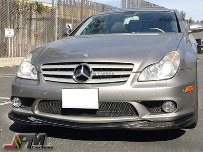 GH Style Carbon Fiber Front Bumper Add-on Lip Fits For 2006-2010 Mercedes-Benz W219 CLS-Class with AMG Sport & CLS55 CLS63 Only