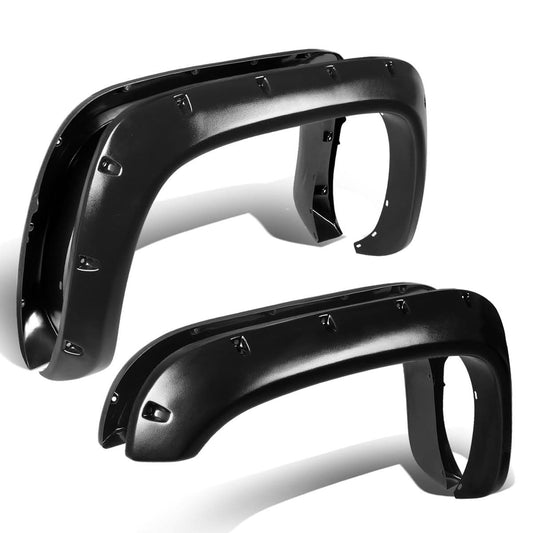 94-02 Dodge Ram Pocket-Riveted Style Wheel Flares Textured Matte Black