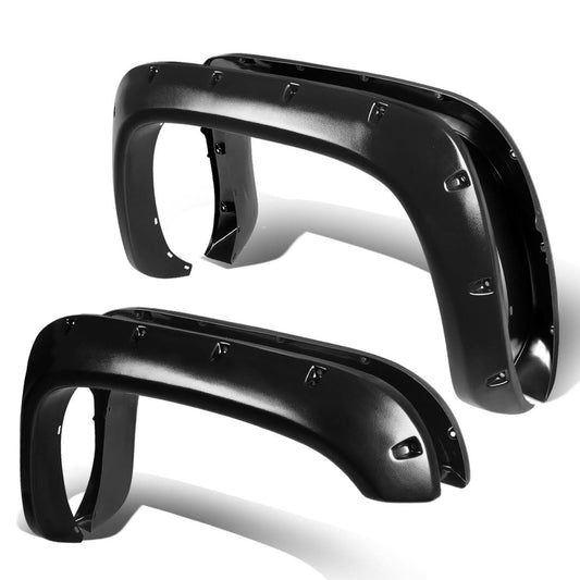 94-02 Dodge Ram Pocket-Riveted Style Wheel Flares Textured Matte Black