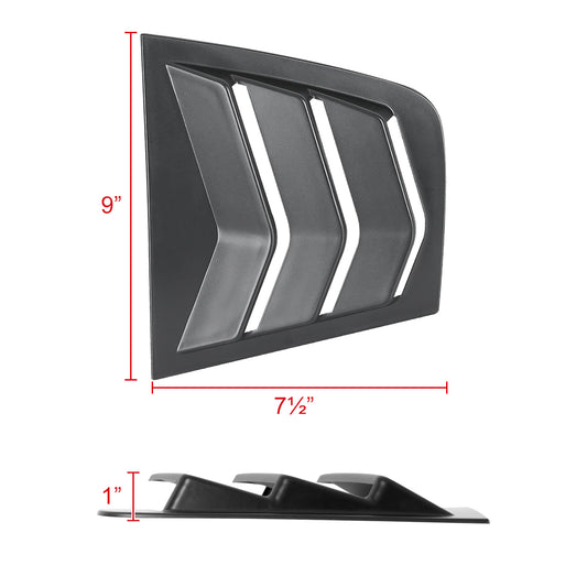 2011-2021 Dodge Charger Matte Black Window Louvers