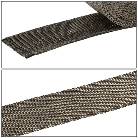 Titanium Exhaust Heat Wrap 2" x 30' Type-1 Style with Zip Ties