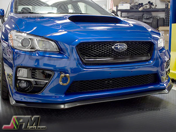 HT Style Carbon Fiber Front Bumper Add-on Lip Fits For 2015-2017 Subaru WRX / STI Only