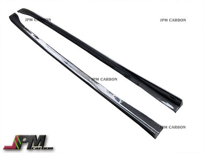 V2 Style Carbon Fiber Side Skirt Add-on Lips Fits For 2015-2021 Subaru WRX / STI Only