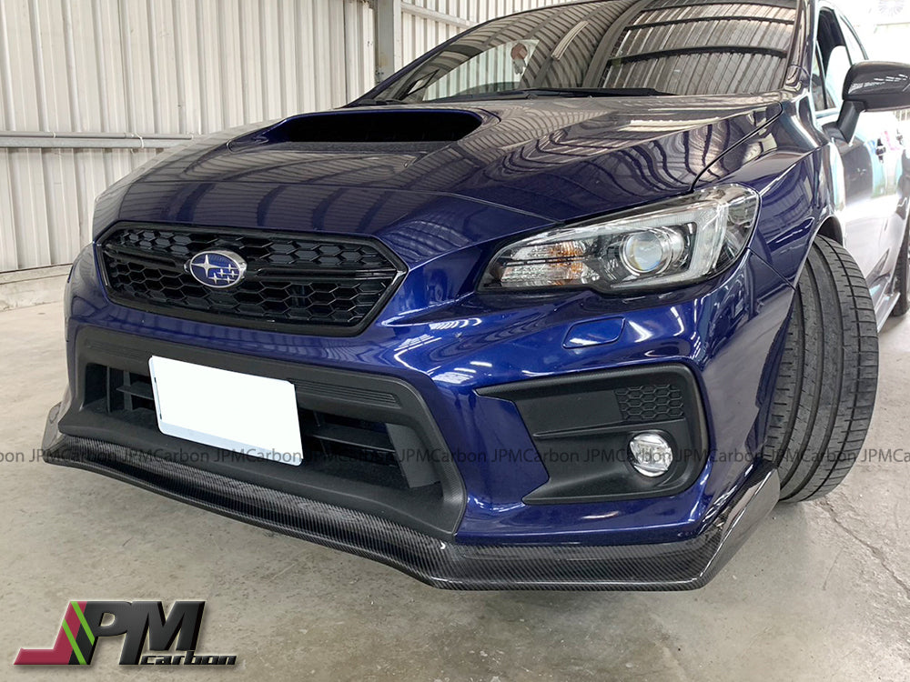 CS Style Carbon Fiber Front Bumper Add-on Lip Fits For 2018-2021 Subaru WRX / STI Only