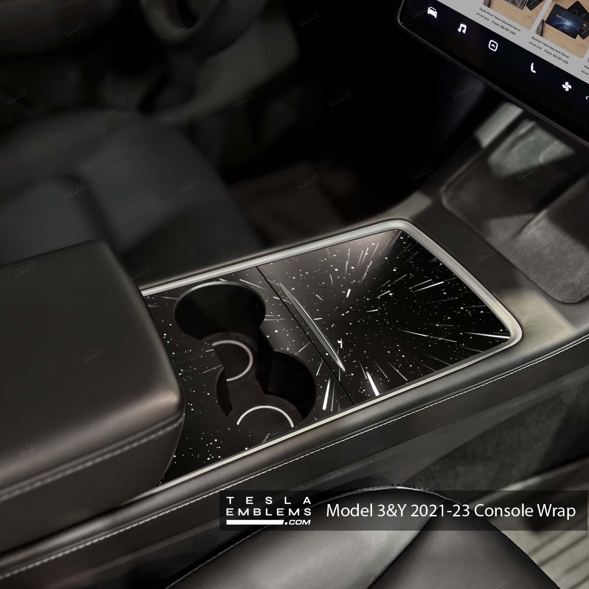 Warp Drive | Tesla Center Console Wrap Kit | Model Y '21-25