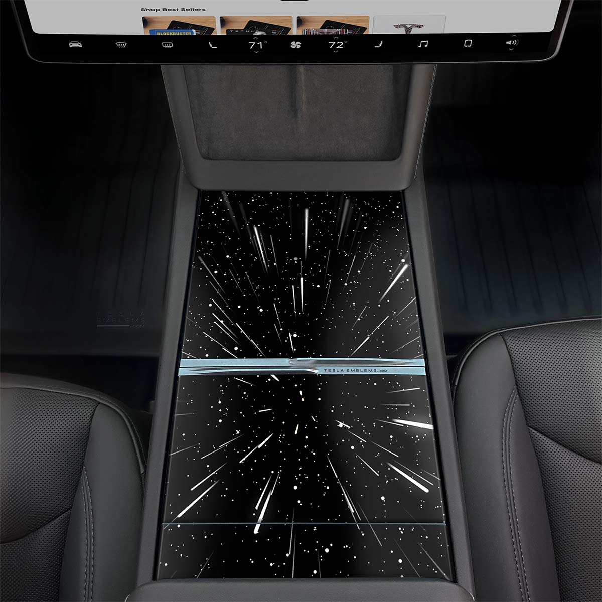 Warp Drive | Tesla Center Console Wrap Kit | Model Y 2026