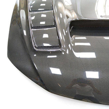 JDMuscle [08-14 WRX/STI] Carbon Fiber Hood V3 w/ Heat Extract