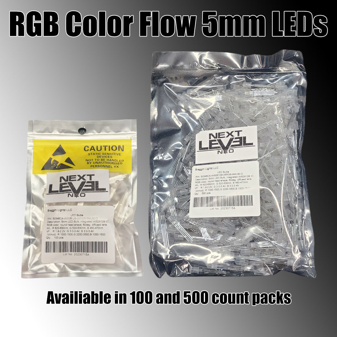 Color Flow RGB 5mm Leds - WS2812b RGB