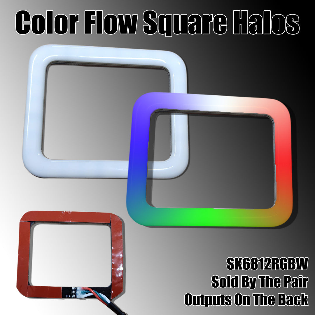 Color Flow Square Halos - 5v SK6812 RGBW