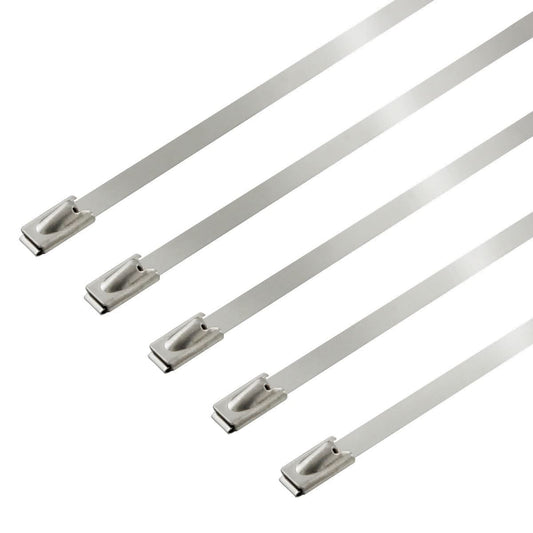 Zip Tie Kit for Heat Wrap - Stainless Steel - 12" - 5 Piece