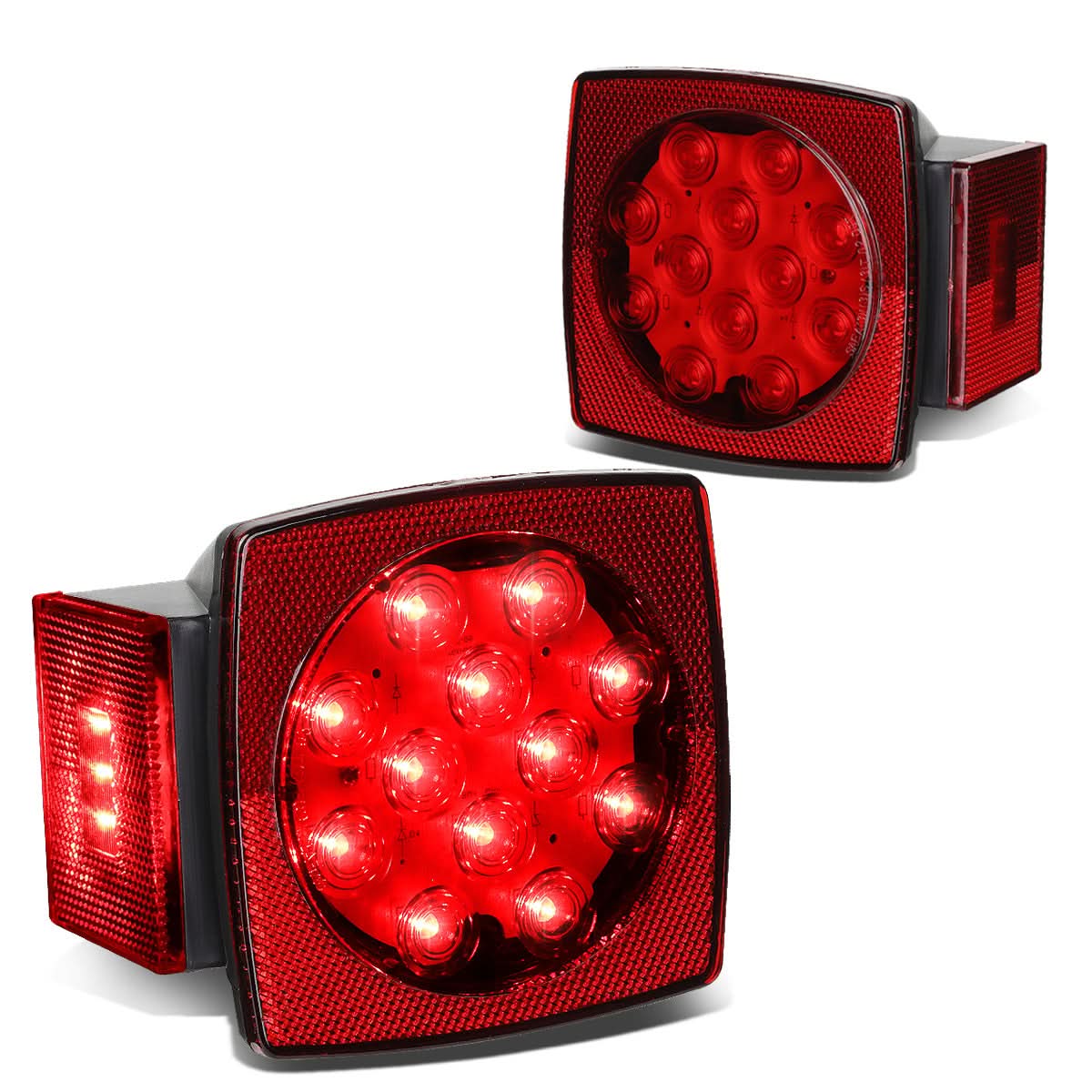 12V Trailer Lights Red Under 80" Wide Applications
