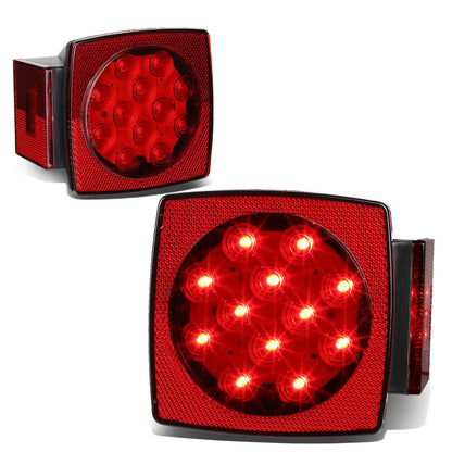 12V Trailer Lights Red Under 80" Wide Applications