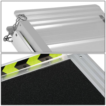 Aluminum Wheelchair Ramp 29" W x 4' L x 2" H Extended - Metallic/Black