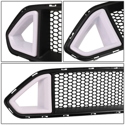 2018-2020 Ford Mustang Honeycomb Front Upper Grille with Triangle LED DRL